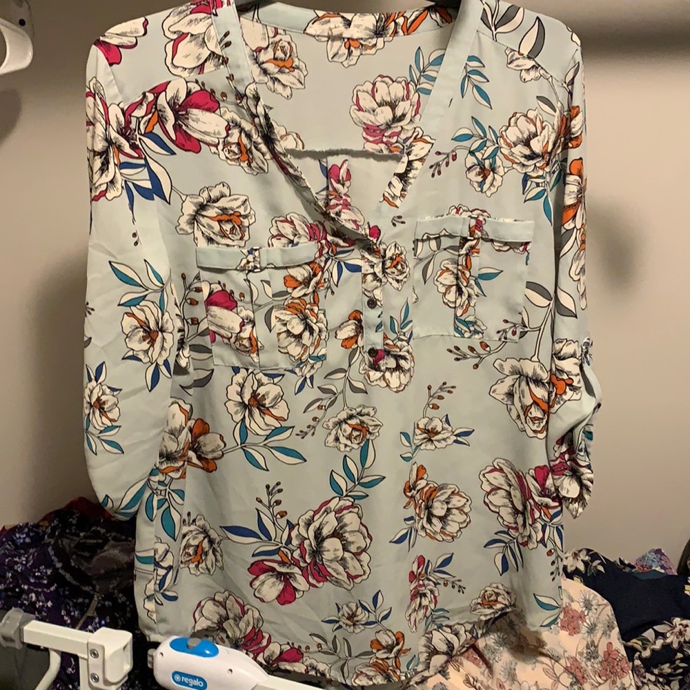 Maurices, floral blouse, size L
